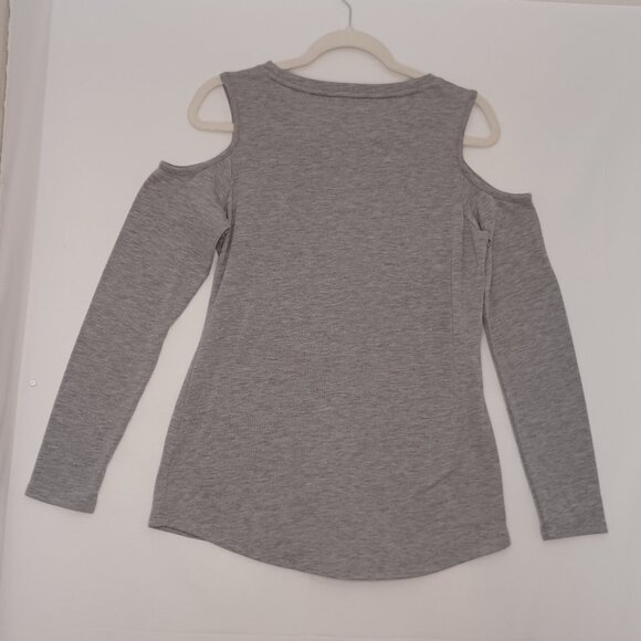 Women's Calvin Klein Shoulderless Grey Top Size Small - Picture 2 of 8
